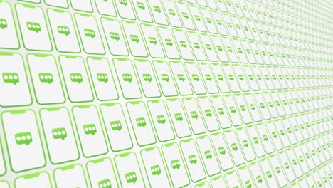 smartphones pattern messages animated background	close up