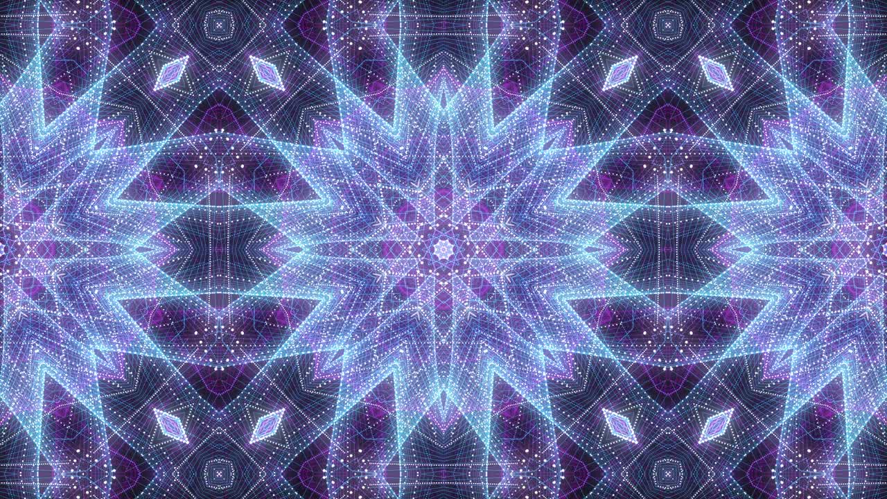 animación de bucle de fondo abstracto de la red de partículas de caleidoscopio de 4k
