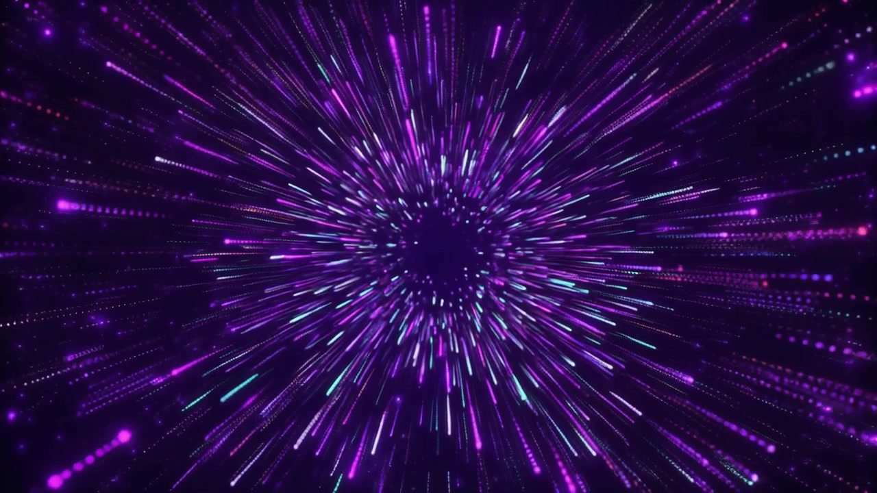 Abstract Motion Background with Glowing Purple and Blue Light Streaks