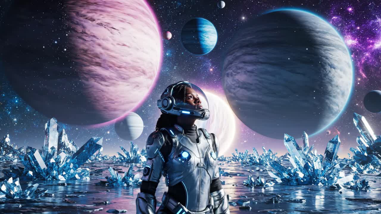 외계 행성에 우주 비행사