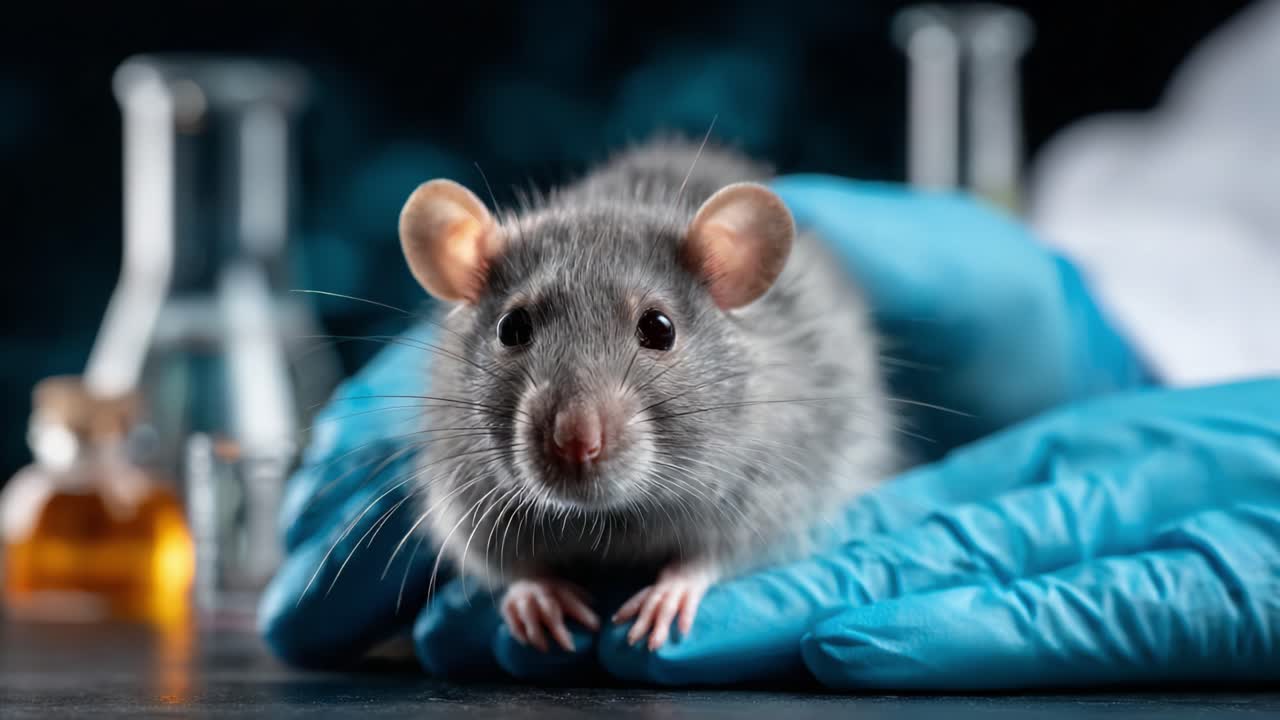 Close-Up Exploration of a Laboratory Rat: An Insight into Scientific Research and Ethical Considerations in Animal Testing