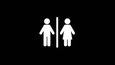 man and woman male and female icon vintage twitched bad signal animation.