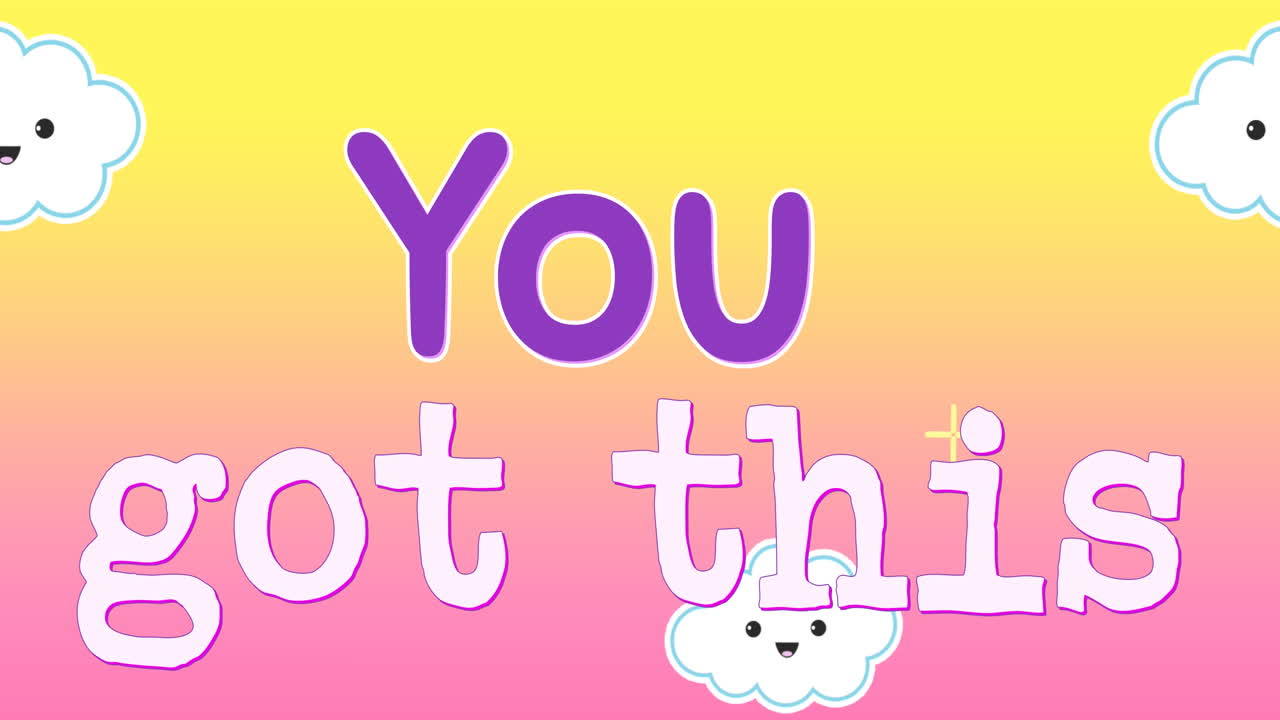 단어의 애니메이션 당신은이 4k를 얻었습니다