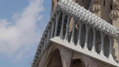 Close-details-shot-of-Sagrada-de-Familia-Cathedral,-Barcelona,-Spain