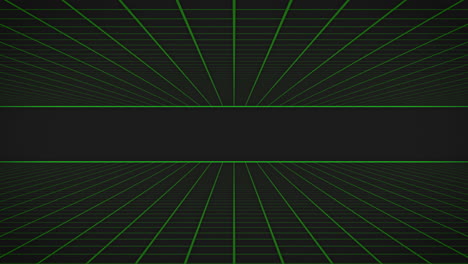 animación de una cuadrícula verde brillante sobre un fondo negro