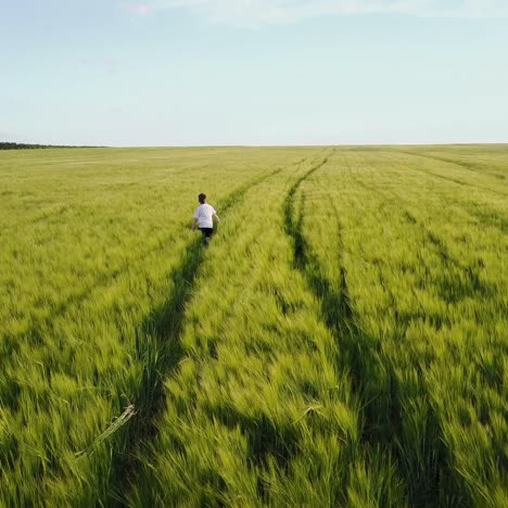 children running in field