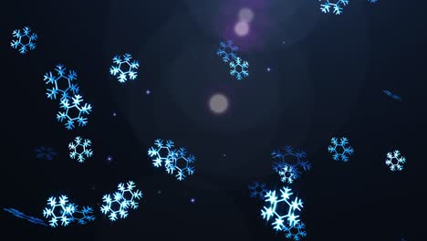 animación de bucle de copos de nieve