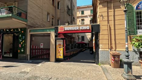 burger king storefront and surrounding naples street