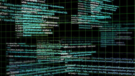 animación del procesamiento de datos digitales sobre un fondo negro