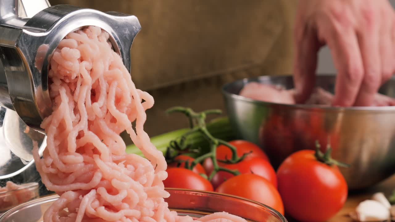 Preparing Minced Chicken