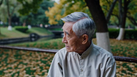 elderly man in park