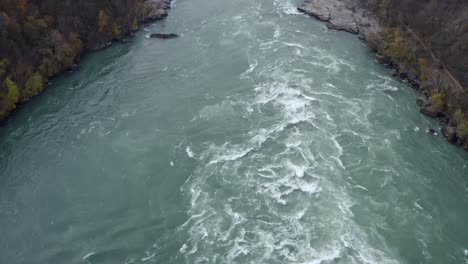 drone over devil's hole - niagara falls