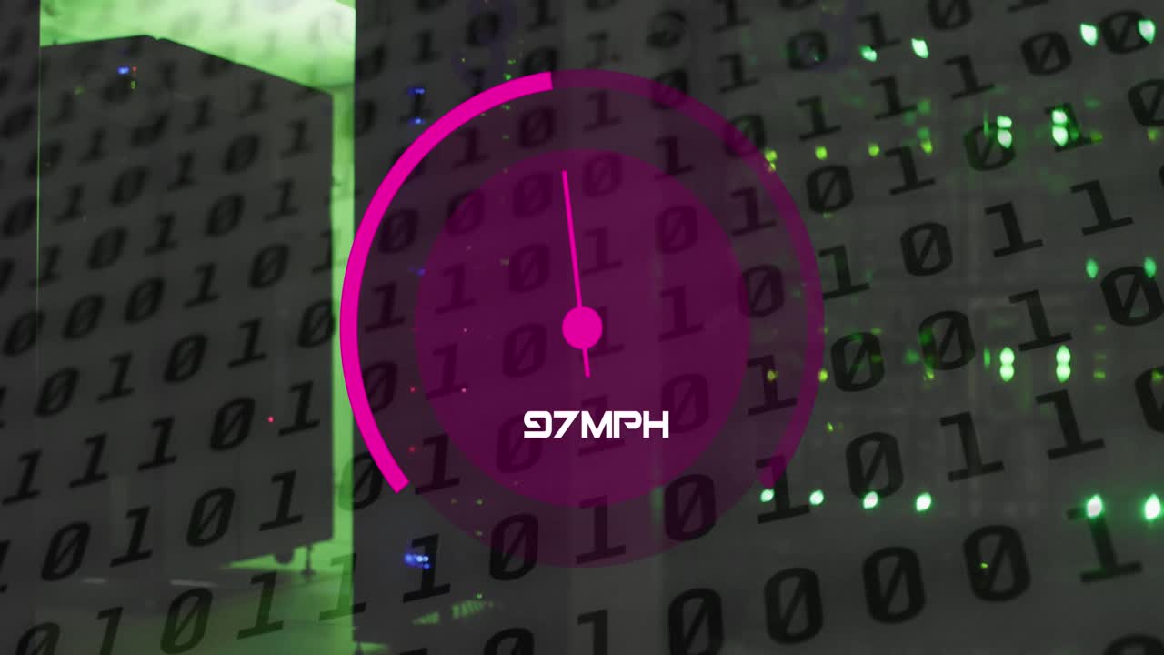 animación del velocímetro sobre el procesamiento de datos