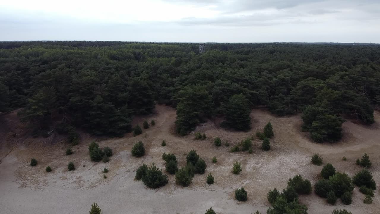 Drone aerial of the Sahara in Lommel, Belgium.