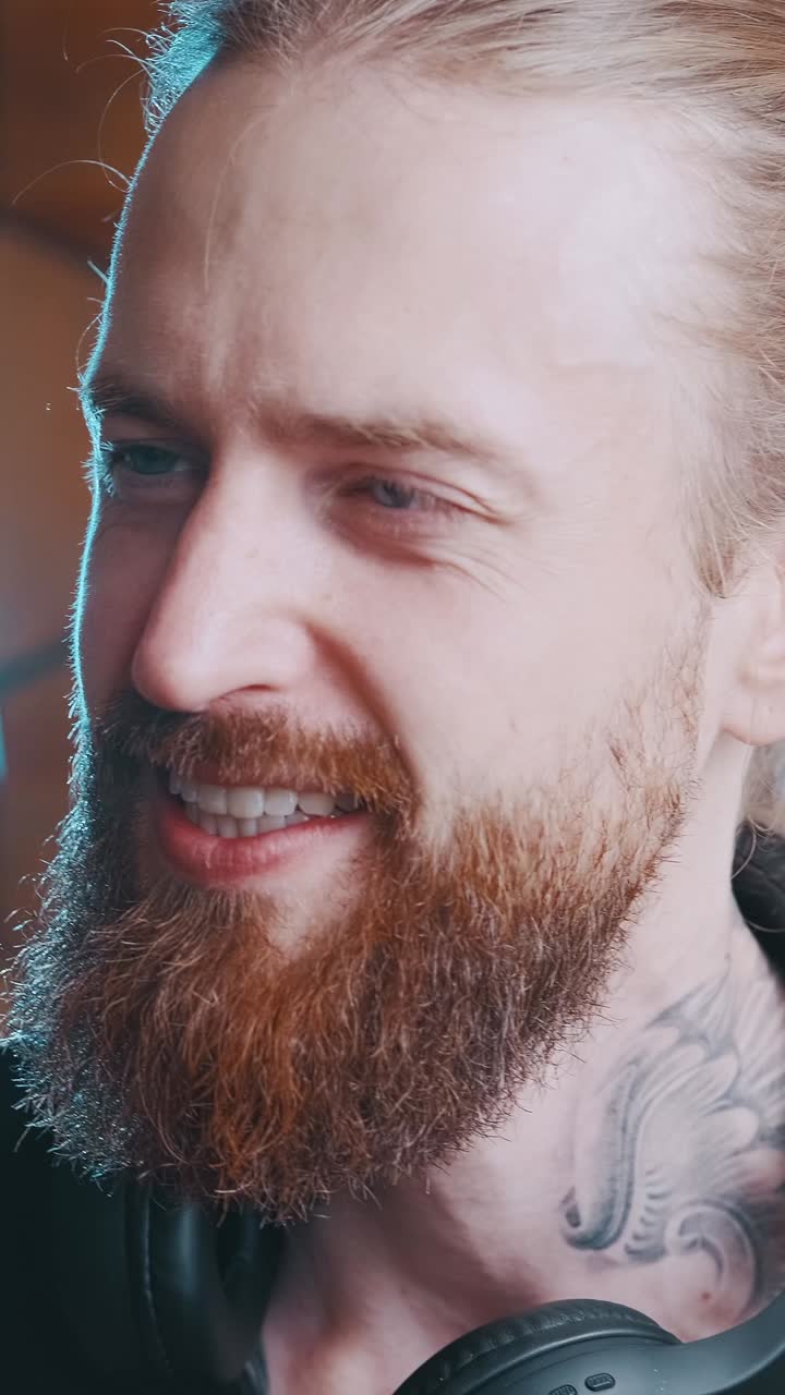 Joyful moments with a guitarist creating music in an intimate setting