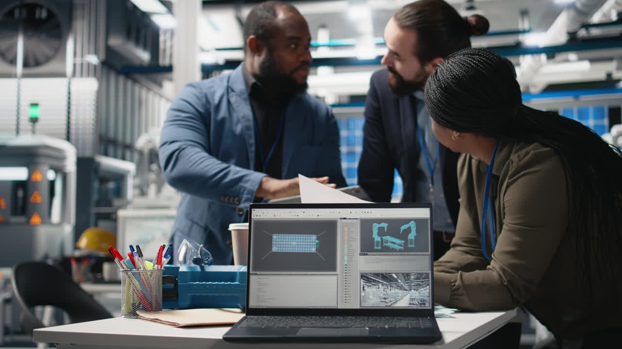 Business Meeting about Robotics and Manufacturing