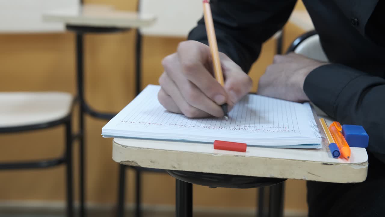 종이 글쓰기 클로즈업