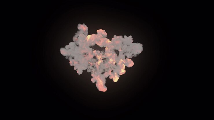 Real Fire Visual Effect Animation Element on Black Screen Background
