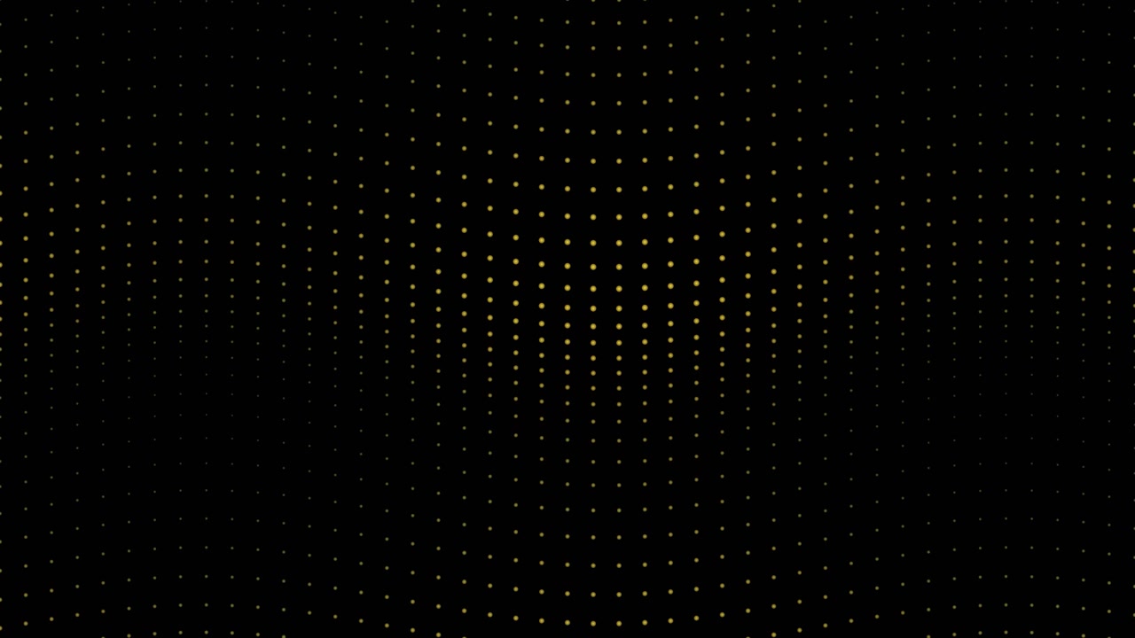 Abstract Golden Dot Pattern Moving in Wave Motion