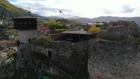 guardian of routes: ancient petrela castle, a strategic stronghold perched on a rocky hill, preserving albania's historic and strategic significance