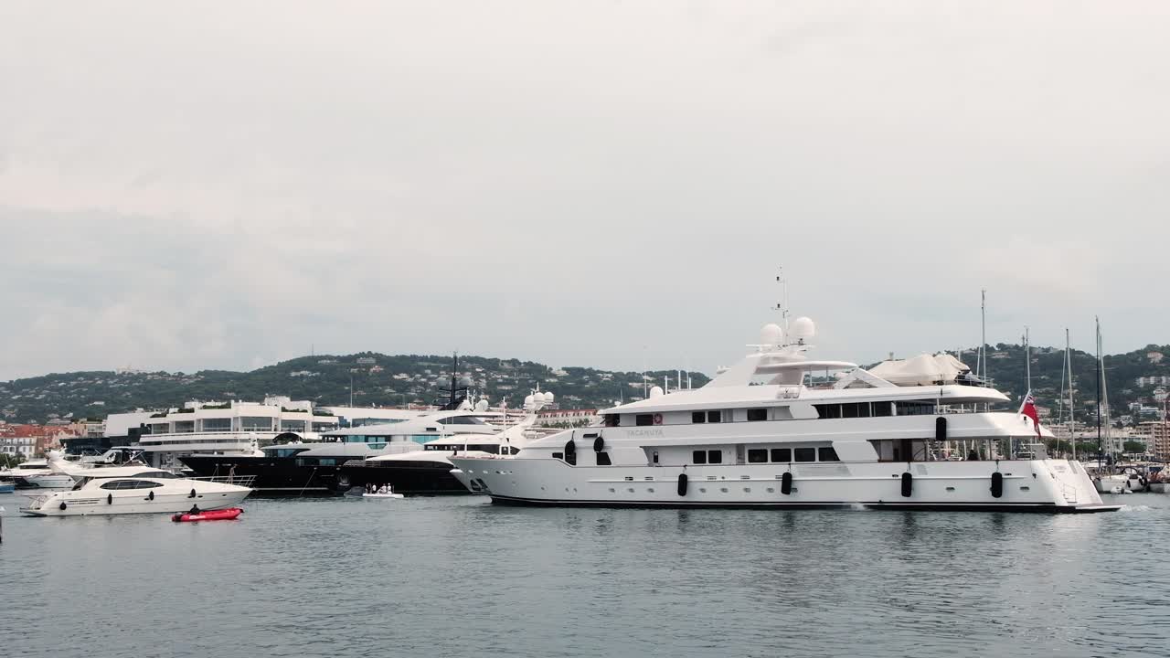 Boats docked in the Port de Cannes, France in daylight