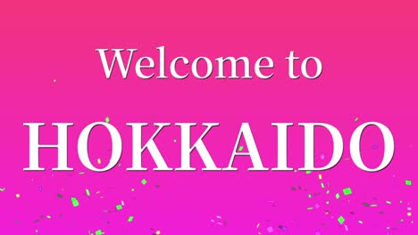 bienvenido a hokkaido mensaje de texto animación gráficos en movimiento