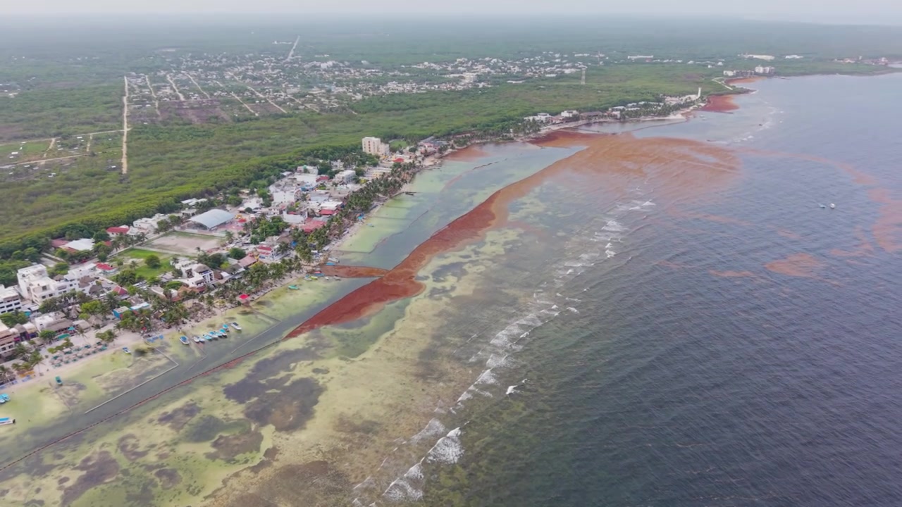 Riprese aeree di viaggio di Mahahual, Quintana Roo