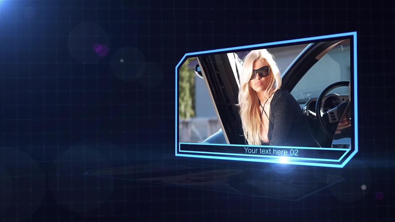 Title animation with glowing lens flares for modern presentation or intro sequence