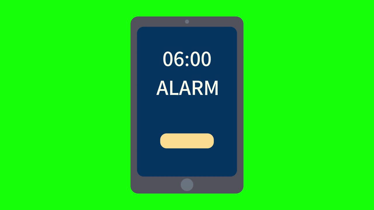 스마트폰 알람의 애니메이션 : 루프 그린백