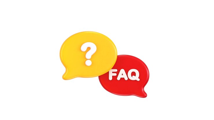 3D Animated FAQ Speech Bubbles with Question Mark
