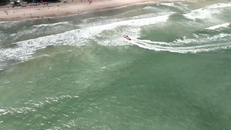 Drone-shot-of-Patong-beach-in-Phuket,-Thailand