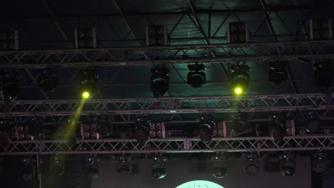 stage multi-colored lighting. concert lights. lighting effects on concert stage