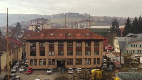 panorama of buildings and houses at the scenic town of tutin in raska district of southwestern serbia