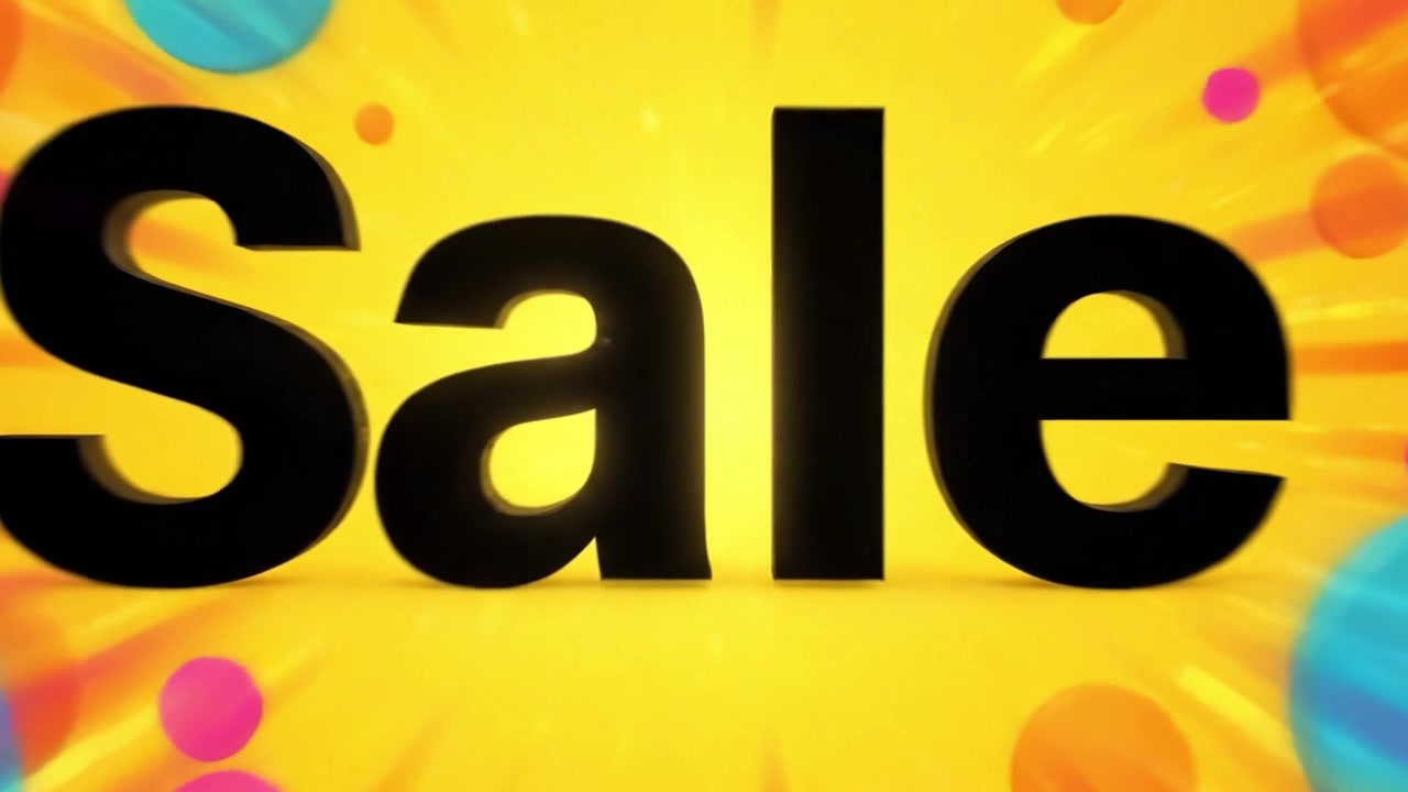 Emozionante annuncio di un evento di saldi speciali con colori vivaci e grafiche accattivanti per attirare l'attenzione su sconti e offerte incredibili per tutti
