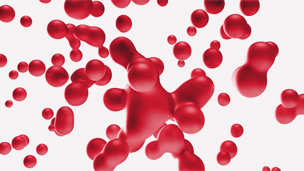 레드 모션 미니멀 아트 액체 배경