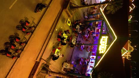 busy night at an outdoor asian restaurant