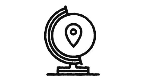 imágenes de animación de iconos de negocios globales y canal alfa
