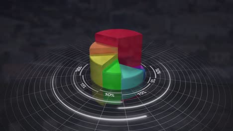 animation of data processing over dark background