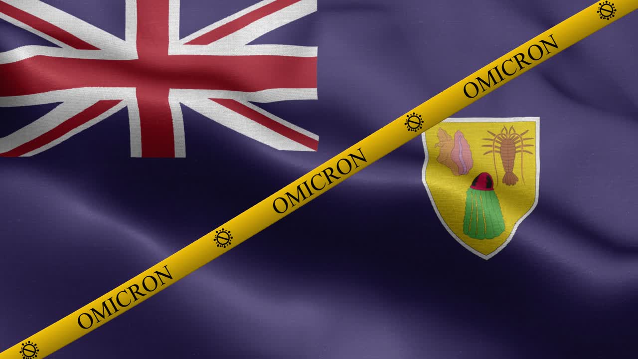 오미크론 변종과 터크스 케이코스 섬의 금지 줄무 발 - 터크스케이코스 제도의 발