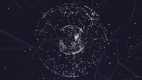 animación de la red de conexiones en todo el mundo