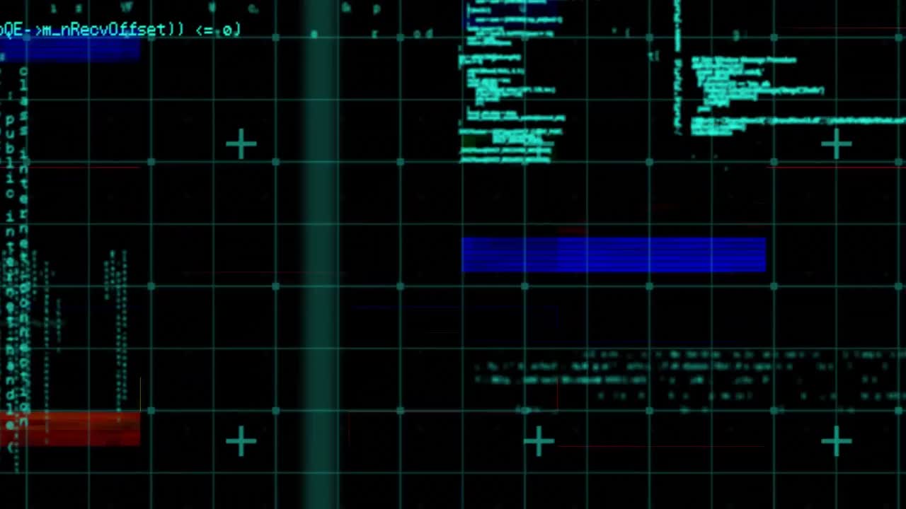 Program codes and colorful glitches