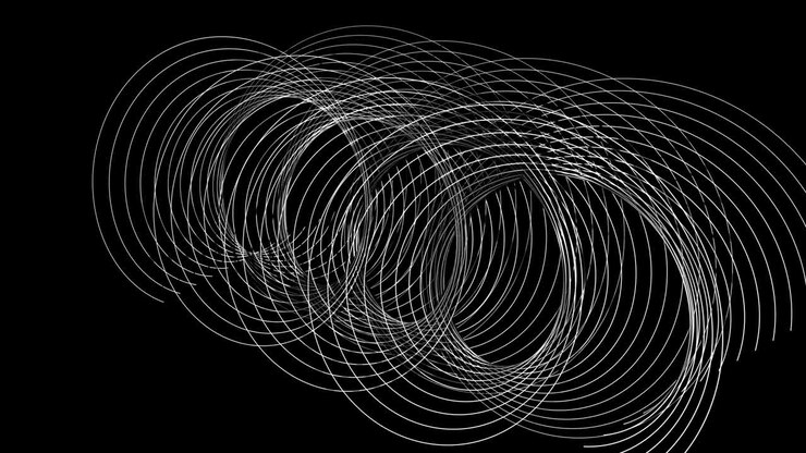 Spirals of white lines