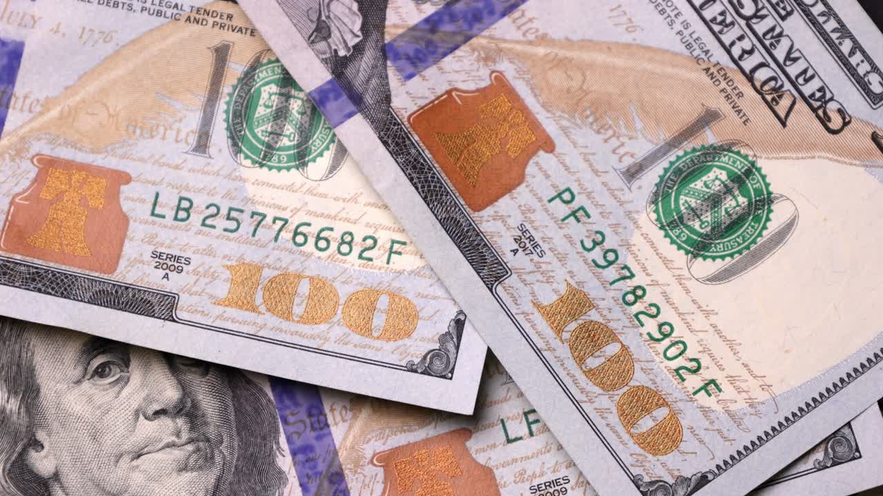 dólares estadounidenses, billetes de banco, dinero de papel, billetes, 100 dólares, tasa de cambio, moneda.