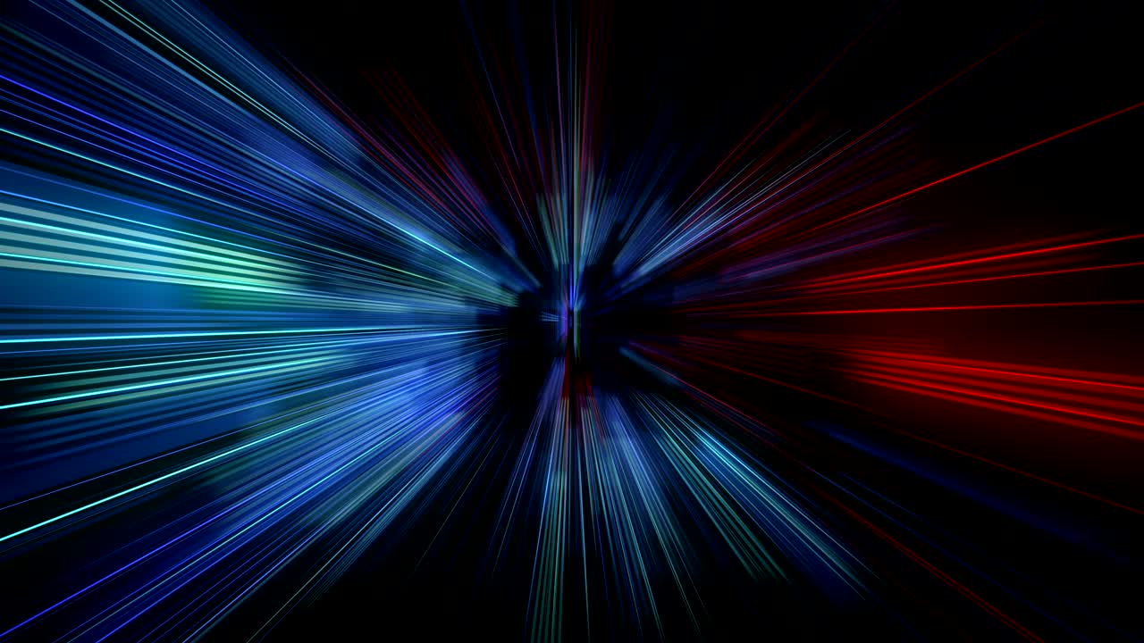 3D Futuristic warp speed abstract business and technology concept