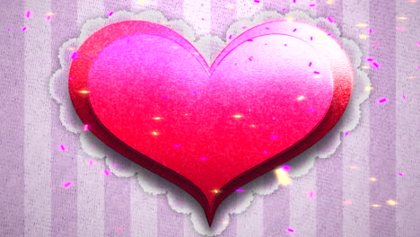 animation closeup motion romantic hearts on valentines day 3