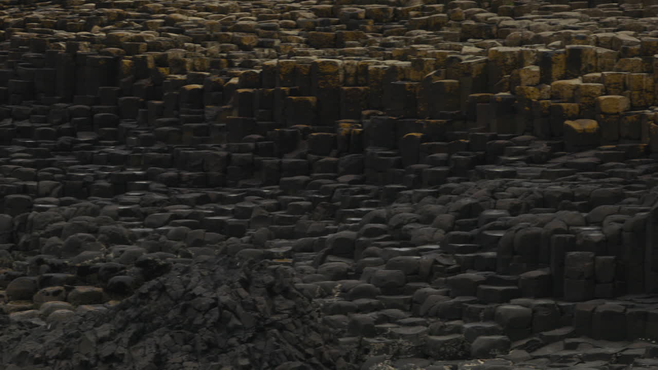 Interlocking Basalt Columns At The Giant's Causeway In Northern Ireland