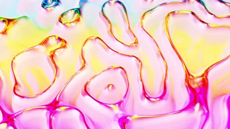 looped abstract background. beautiful iridescent wavy surface of liquid with pattern, gradient color and flow waves on it. rainbow glossy and matt fluid. creative bright bg with soft smooth animation.