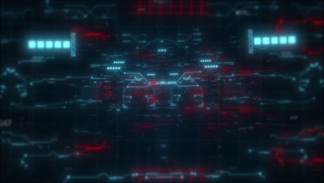 futuristic cg animation with hud