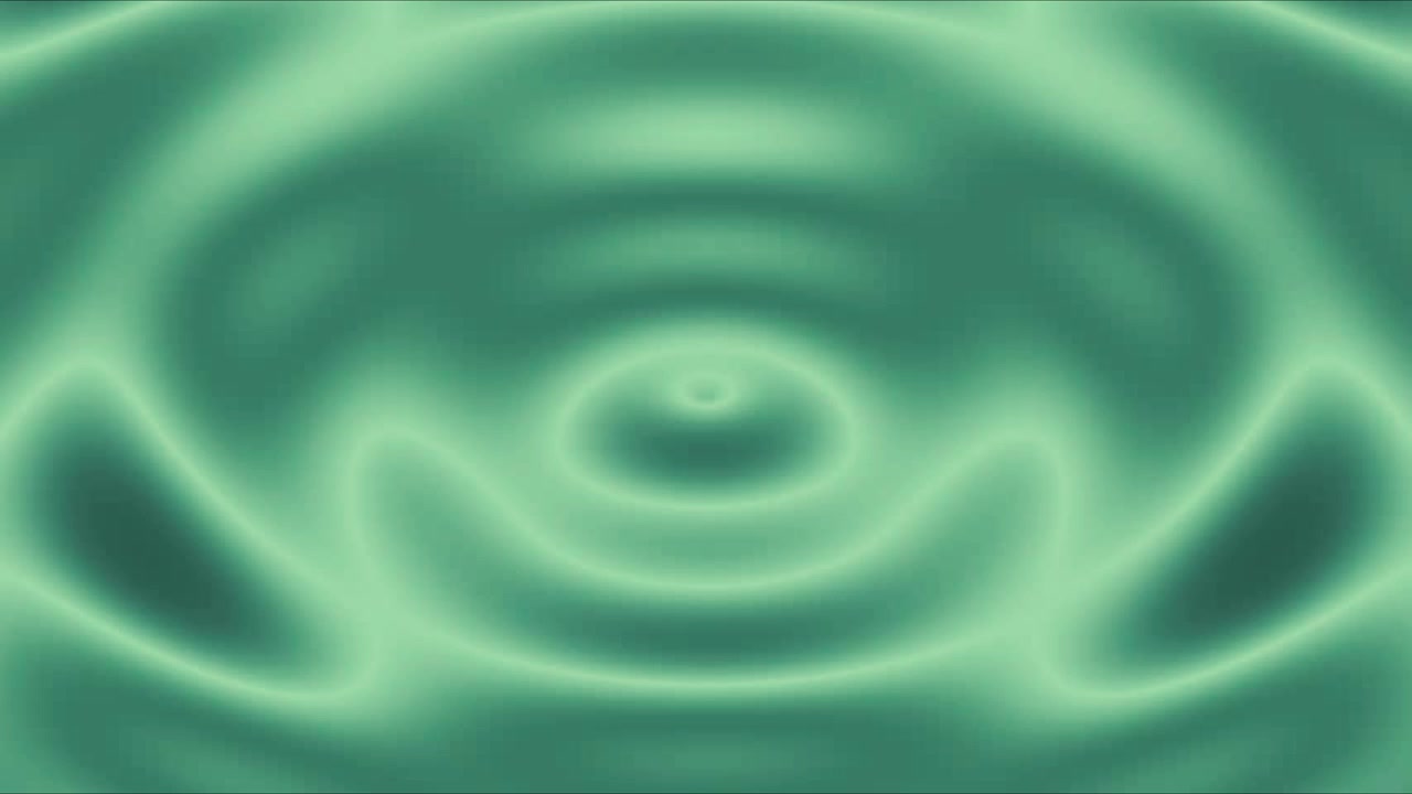 Abstract Green Liquid Surface with Concentric Ripples