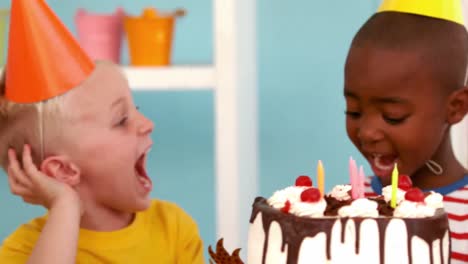 happy kids at a birthday party